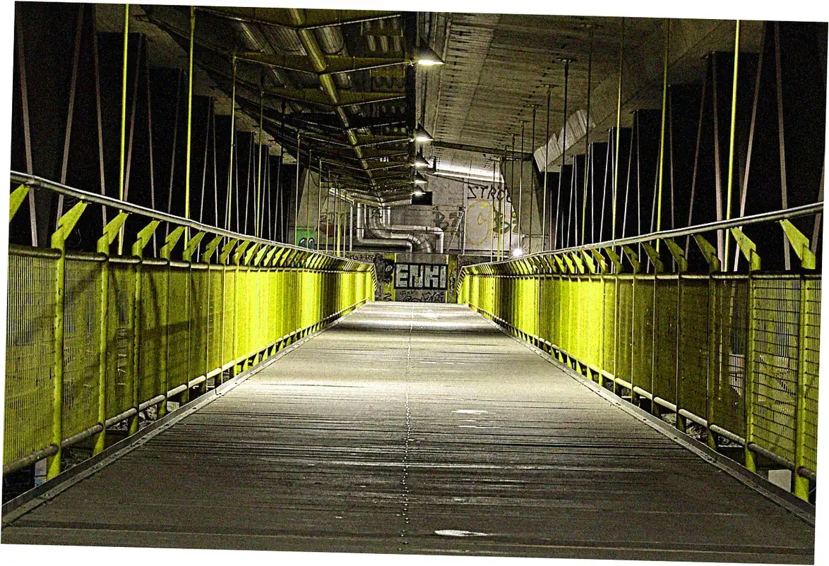 What materials are used in floating walkway construction?